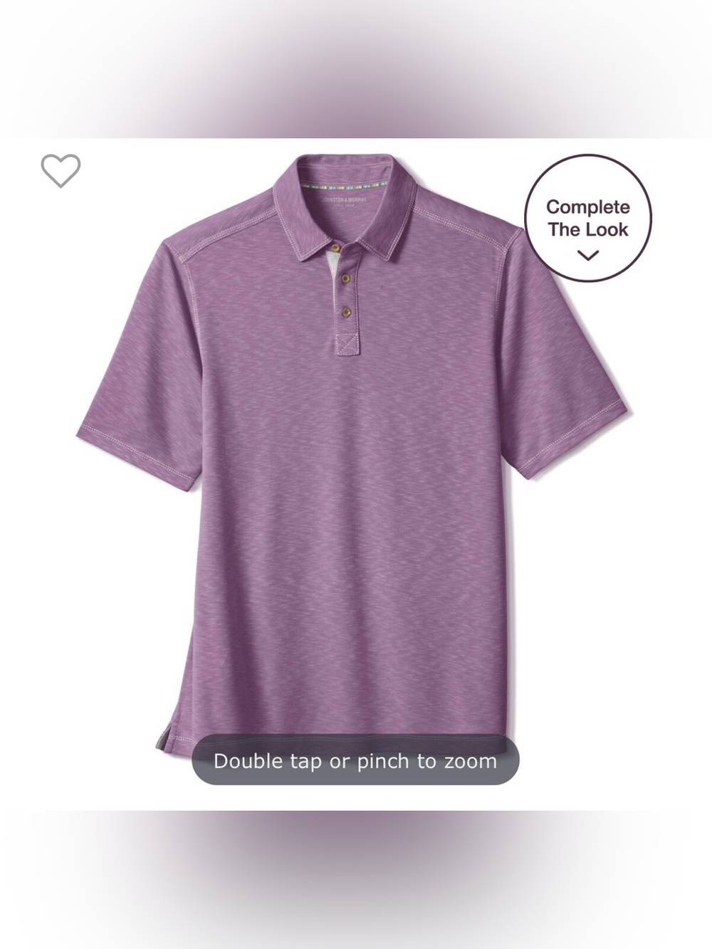 Johnston & Murphy Men’s Purple Slub Polo Shirt - size XXL 2xl
